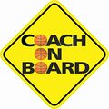 4 5in X Basketball Coach On Board Vinyl Bumper Magnet Magnets Car By Stickertalk 