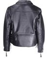Womens Leather Motorcycle Jacket Vented With Side Laces Size M Md Medium 