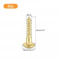 Uxcell Wood Screws M2 5 X 12mm Slotted Round Head Brass Self-tapping Woodworking Screw 60 Pcs