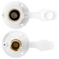 Rv Fresh Water Inlet Flange White 1 2 Npt Brass Valve For Camper Trailer And Marine 3 5 8 In Deep Model 8277-a-3 
