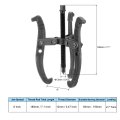 6 Inch 3-jaw Gear Puller Extractor Removal Tool With Reversible Jaws For Pulleys Bearings And Flywheel