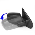 Right Passenger Side Black Power Heated W Puddle Light Rear View Mirror Compatible With Silverado Sierra 14-18