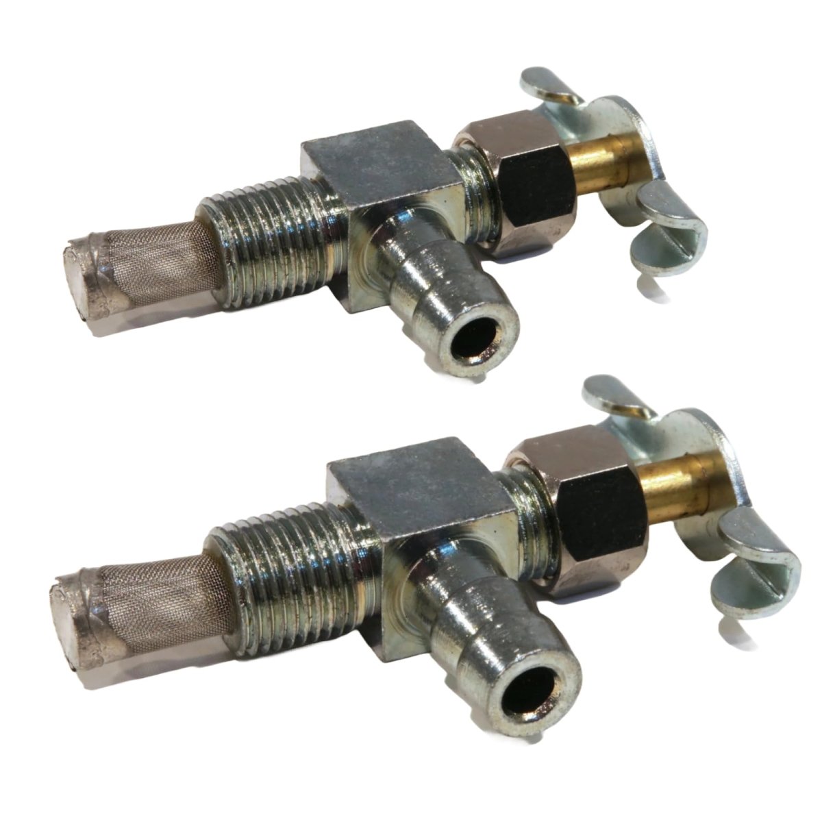 2 Pack Fuel Shutoff Valve For John Deere Mowers 208 210 2 214 216 300 312 314 1 4 In Nipple 1 8 Pipe Thread Steel Finish