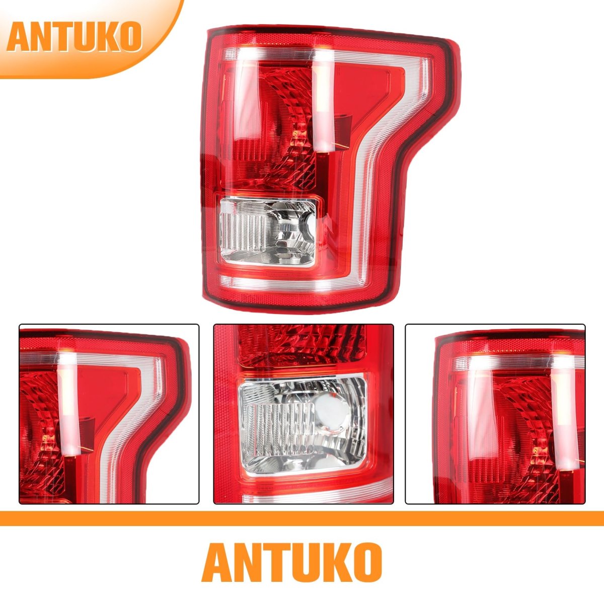 Right Side Tail Light Assembly Replacement For F150 2015 2016 2017 Passenger Rear Lamp Part Number Fl3z13404a Red Lens Chrome