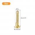 Uxcell Wood Screws M3 5 X 20mm Slotted Round Head Brass Self-tapping Woodworking Screw 40 Pcs