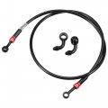 X Autohaux Brake Hose An3 28 90 Degree M10 Motorcycle Hydraulic Line Oil Pipe Fitting For Atv Motocross Racing Bike 110cm Black