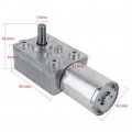 Dc 12v High Torque Turbo Worm Geared Motor With 4mm Shaft For Boat Car Fan Home Appliance 10 Rpm
