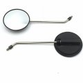 Smt-black Pair Universal 5 Round Long Stem Mirrors 8mm Compatible With Kawasaki Suzuki Cruisers B01d0qwua8