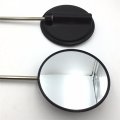 Smt-black Pair Universal 5 Round Long Stem Mirrors 8mm Compatible With Kawasaki Suzuki Cruisers B01d0qwua8