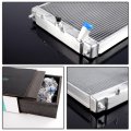 G-plus 2 Row 42mm Aluminum Radiator Compatible With 1992-2000 Honda Civic B16a B18c Type R In Out 32mm Full Racing Stop Leak