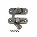 Antique Vintage Lock Clasp Left Latch Hook Hasp 32mm X 28mm Swing Arm Plated Bronze 50 Pcs W Screws 
