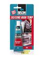 4 X Bison Silicone High Temp Red Heat Resistant Sealant 60ml 