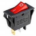 Uxcell 5pcs Ac 250v 10a 125v 15a 3p I O 2 Position Snap-in Boat Rocker Switch Red Black