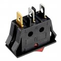 Uxcell 5pcs Ac 250v 10a 125v 15a 3p I O 2 Position Snap-in Boat Rocker Switch Red Black
