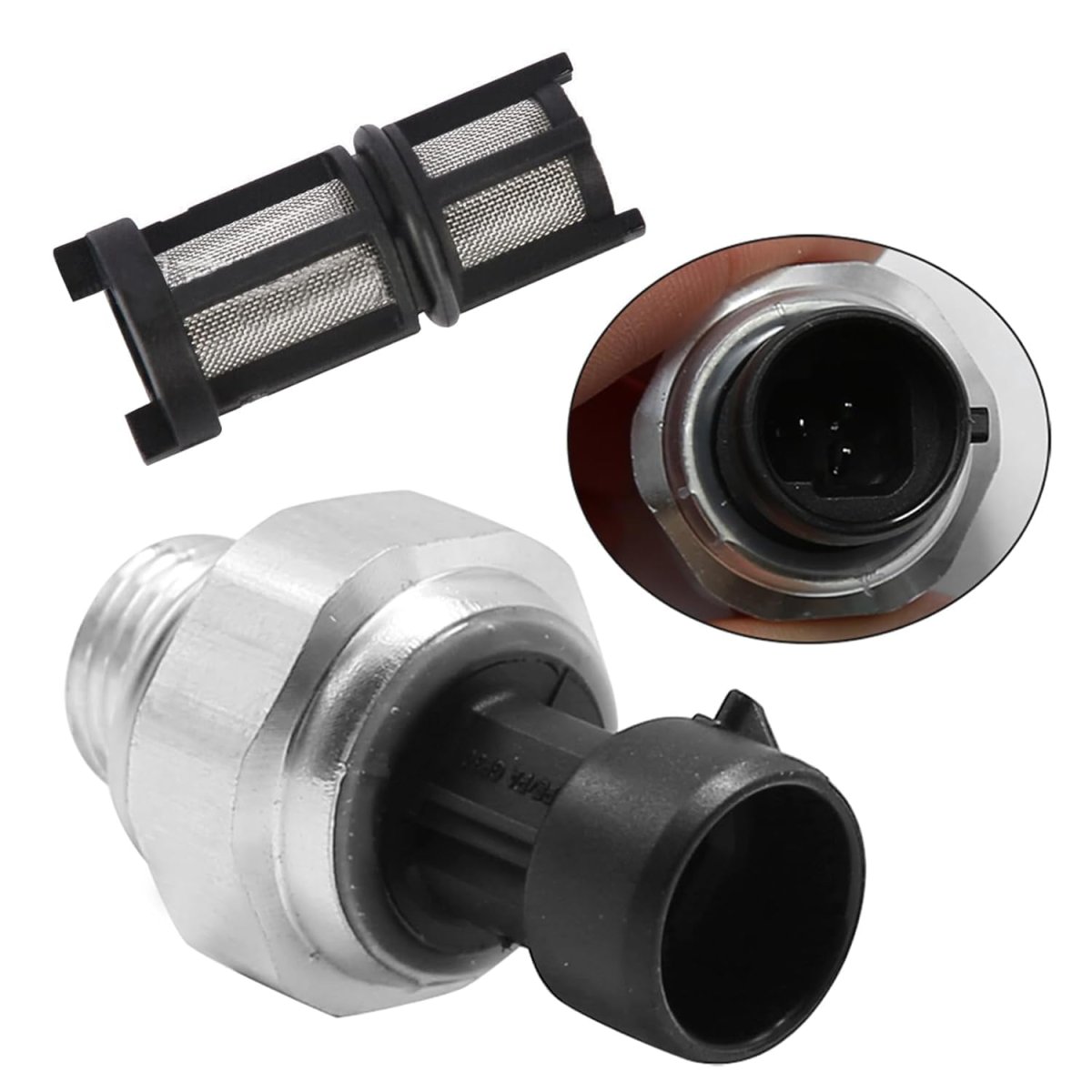 Hoypeyfiy 12677836 Engine Oil Pressure Sensor With Filter Replacement For Buick Allure 5 3l 2008 Cadillac Escalade 2002-08