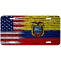 Aluminum License Plate Flag Of Ecuador Ecuadorian Bricks Usa 