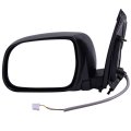 Black Driver Side View Mirror Textured With Power Adjustment Manual Folding Non-heated Compatible For 2004-2010 Toyota Sienna 