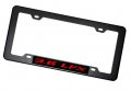 Erpart Black Carbon Fiber Look License Plate Frame With 3 6 Lfx Red On Highly Polished Real Aluminum Emblem