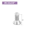 25 Pcs 8-32x3 8 In Machine Screws 304 Stainless Steel Phillips Pan Head Cross Recessed Bolts For Wall Sockets And House Repairs