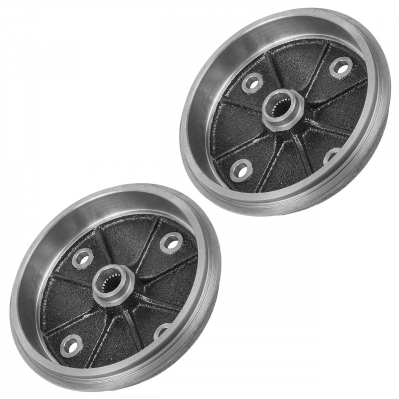 Caltric 2 Front Brake Drum Hub For Kawasaki 41038-1227