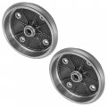 Caltric 2 Front Brake Drum Hub Compatible With Kawasaki 41038-1227