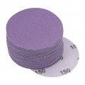 Uxcell 30pcs 3-inch Purple Sanding Discs 150 Grits Hook And Loop Professional Aluminum Oxide Sand Paper Wet Dry Polish For Wood
