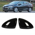 Rearview Mirror Shell Car Side Cover 2pcs Door Cap Left Right Glossy Black Replacement For Chevy Cruze Models 2017a 2019