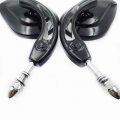 Httmt Mt398c-bk Black Big Mirrors Compatible With 1984-2017 H-d Street 500 750 Low Rider Superlow Iron 883 1200 Custom Roadster