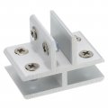 Uxcell T-shaped Glass Clamp For 8-10mm Thickness Adjustable Shelf Support Bracket Aluminum Alloy Clip Holder