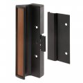 Prime-line C 1073 Aluminum Black Finish Patio Door Handle Surface Mounted With Clamp International Windows Single Pack 