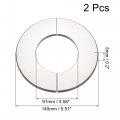 Uxcell Wall Split Flange Stainless Steel Round Escutcheon Plate For 90mm Diameter Pipe 2pcs