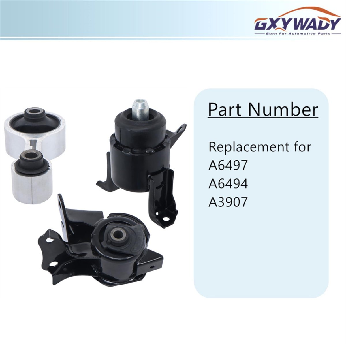 Engine Mount Replacement For A6497 A6494 A3907 Front Left And Right Motor With Rear Torque Strut Set