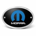 Ipick Image Made For Mopar 3d Logo On Black Oval Billet Aluminum 2 Inch Tow Hitch Cover