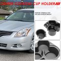 Front Seat Center Console Drink Cup Holder Inserts Liner Compatible With Altima 07-12