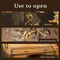 Brass Plated Roll Top Desk Replacement Skeleton Key Antique Cabinet Vintage Old Furniture Hardware Sk10-db