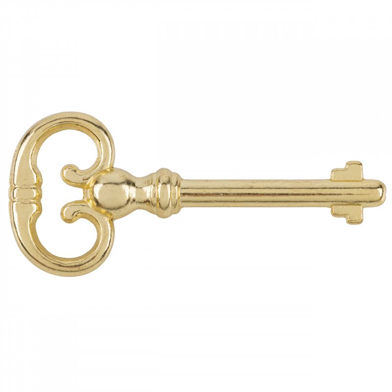 Brass Plated Roll Top Desk Replacement Skeleton Key Antique Cabinet Vintage Old Furniture Hardware Sk10-db
