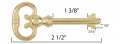 Brass Plated Roll Top Desk Replacement Skeleton Key Antique Cabinet Vintage Old Furniture Hardware Sk10-db