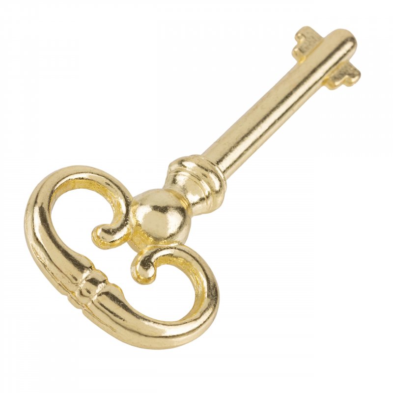Brass Plated Roll Top Desk Replacement Skeleton Key Antique Cabinet Vintage Old Furniture Hardware Sk10-db