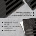 Muzzys Set Of Two 3 X5 All Black Subdued Embossed Left Right American Flag Decal Emblem Sticker Badge No Quarter Given United