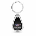 Ipick Image For Ford Mustang Pony In Usa Flag Black Dome Chrome Metal Teardrop Key Chain Keychain Official Licensed