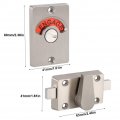 Qiilu Stainless Steel Latch Indicating Lock Indicator Privacy Bolt Door Vac Engaged Screws Bathroom Toilet