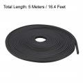 Uxcell Solid Rectangle Rubber Seal Strip 5mm Wide 3mm Thick 5 Meters Long Black