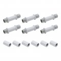 Straight Pipe Lamp Stem Kit White Lighting Fixture Downrods Stems Light Parts Making 1 57 40mm Riser Rod With Connector 6pcs 