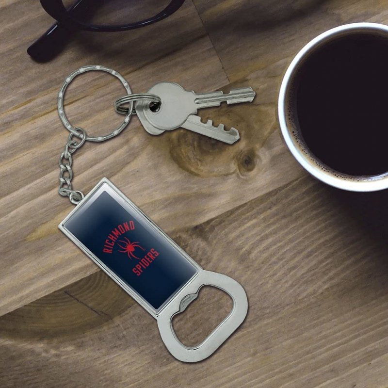 University Of Richmond Spiders Keychain Rectangle Chrome Plated Metal Bottle Cap Opener 3 In X 1 5 Modern Style