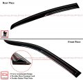 Premium 3d Wavy Sport Black M Style Window Visor Rain Guard Deflector Compatible For 2011-2023 Dodge Charger
