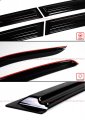 Premium 3d Wavy Sport Black M Style Window Visor Rain Guard Deflector Compatible For 2011-2023 Dodge Charger