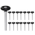 15pcs 1 8 Black Nylon Garage Door Rollers For 2 Track 4 25 Long Stem Quiet Wheels Bearing-free Design