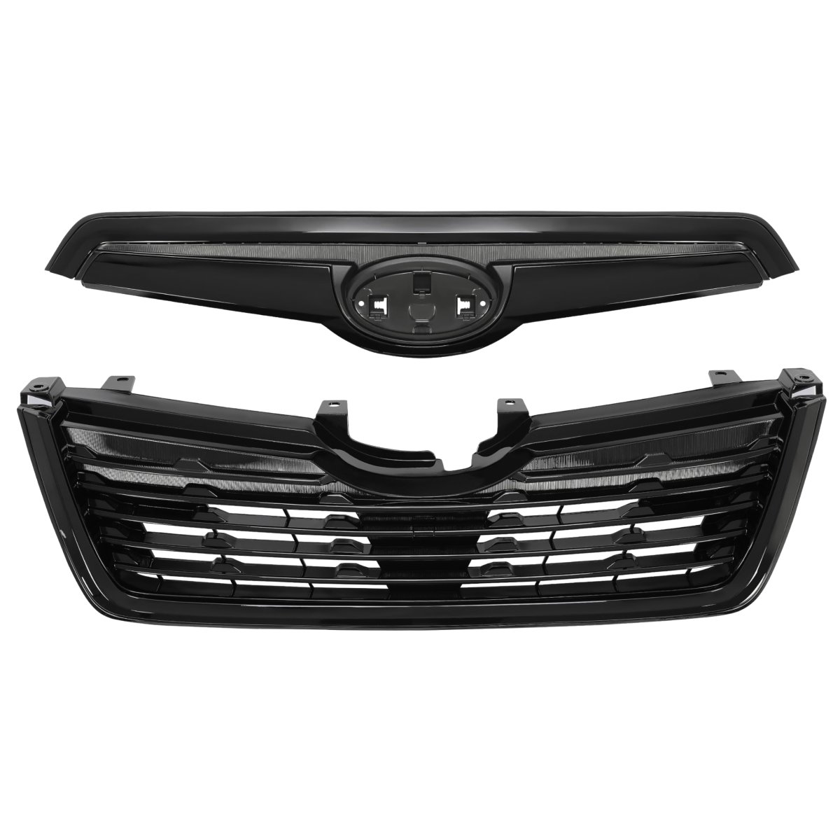 Front Bumper Grille Assembly For 2019 2021 Subaru Forester Black Abs Plastic Replacement Grill Cb-4255