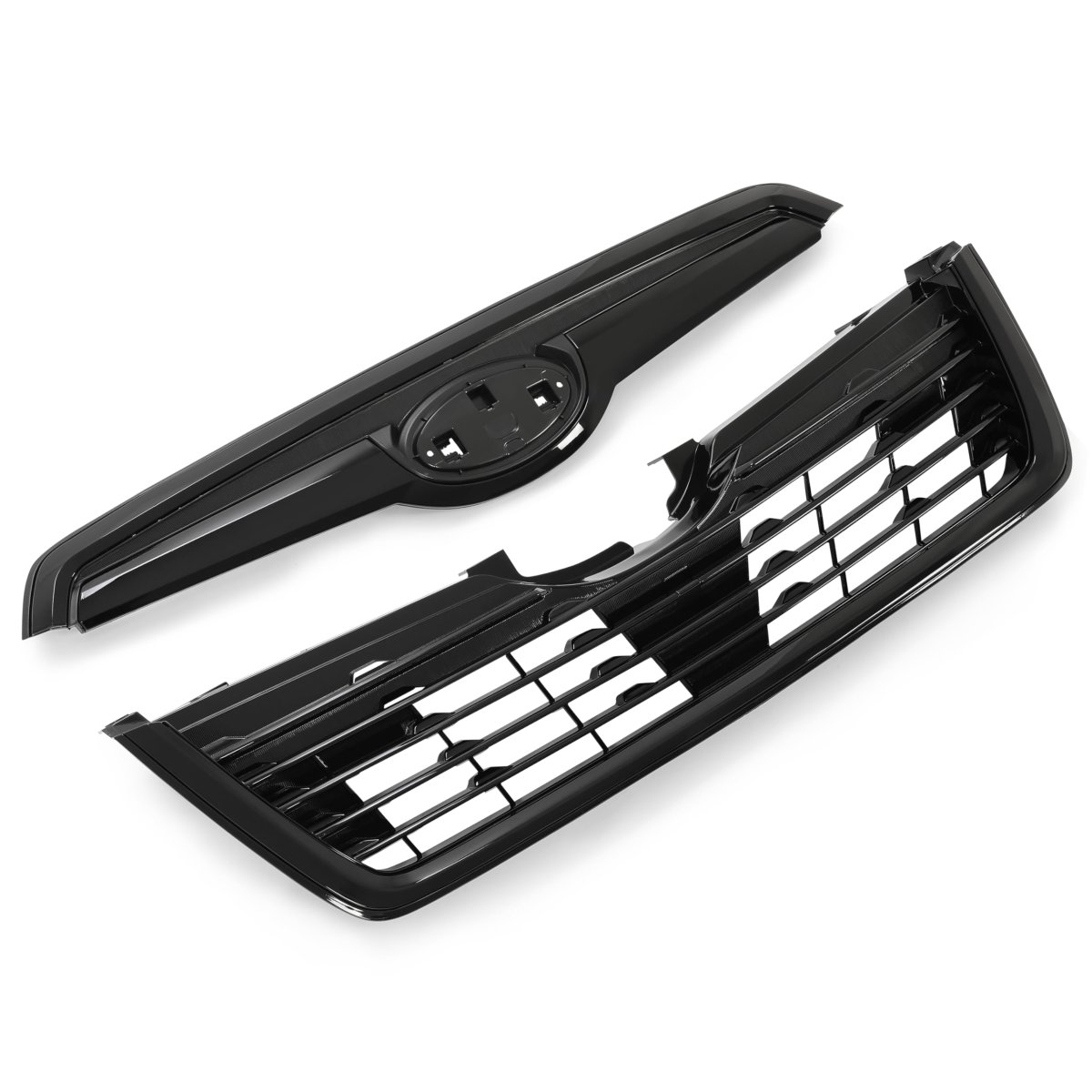 Front Bumper Grille Assembly For 2019 2021 Subaru Forester Black Abs Plastic Replacement Grill Cb-4255