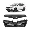 Hecasa Grille Assembly For 2019-2021 Subaru Forester Front Bumper Grill Abs Plastic Black 